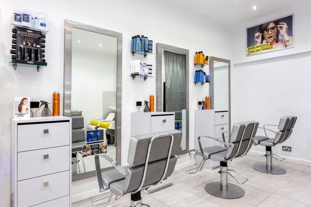 Styling stations inside Why Not Hairdressing